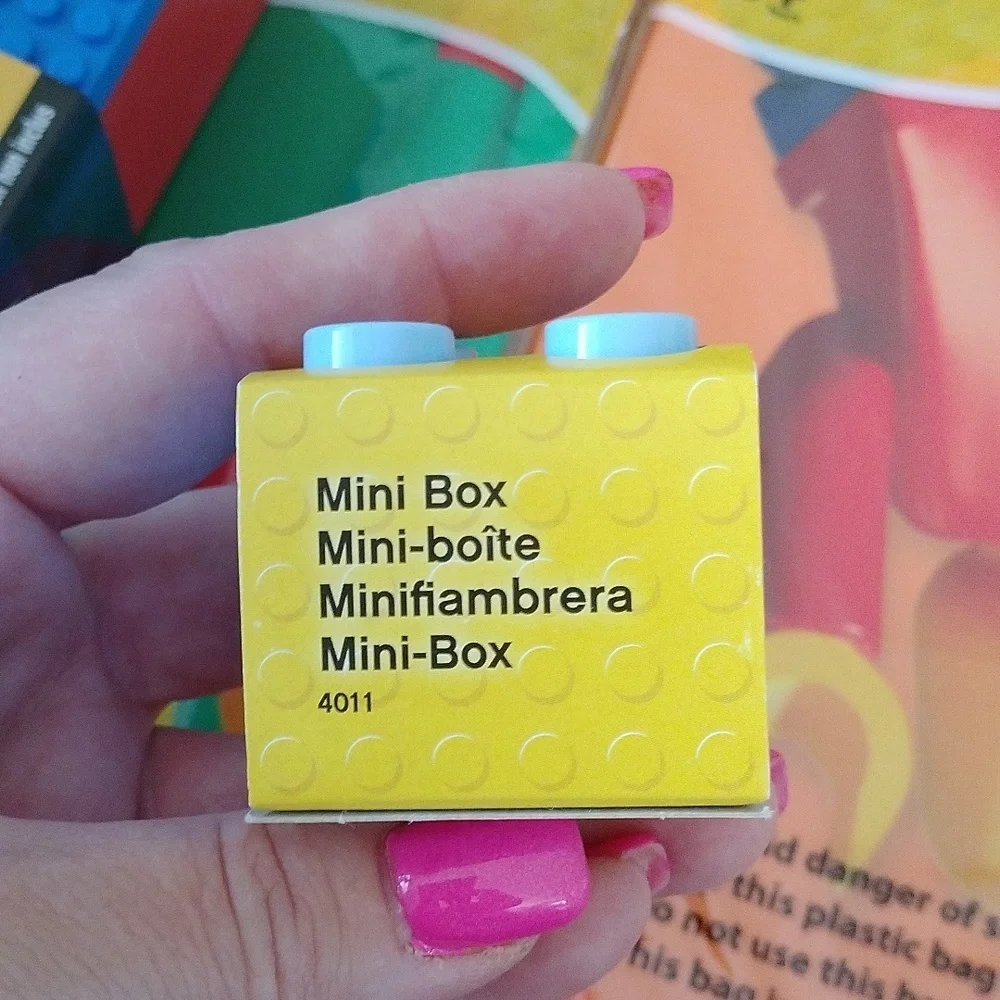 Lego + Make it Blocks Desk Mini Storage Boxes and Book Covers, 6 pc Set
